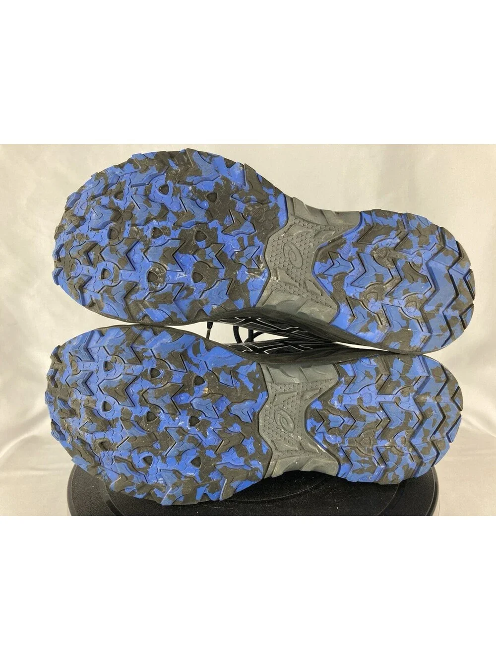 Men’s Size 8.5 ASICS GEL Venture 10 Grey Black Blue Trail Running Shoes 1011B967